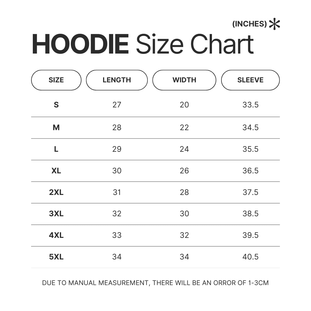 Hoodie Size Chart - Mystery Science Theater 3000 Store
