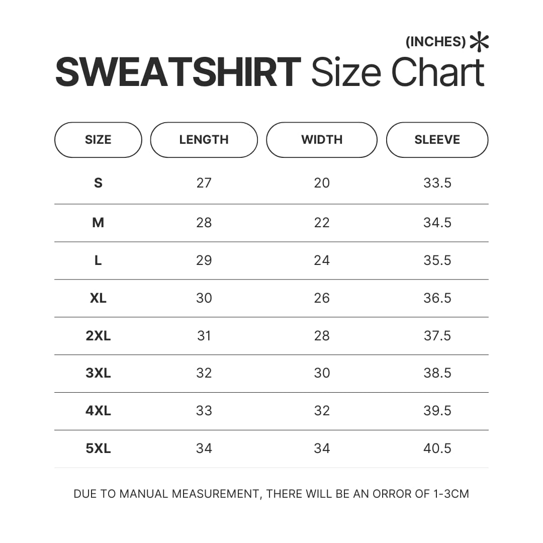 Sweatshirt Size Chart - Mystery Science Theater 3000 Store