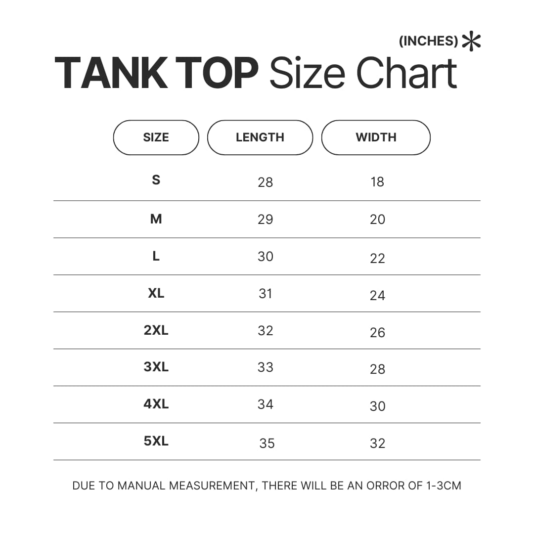 Tank Top Size Chart - Mystery Science Theater 3000 Store