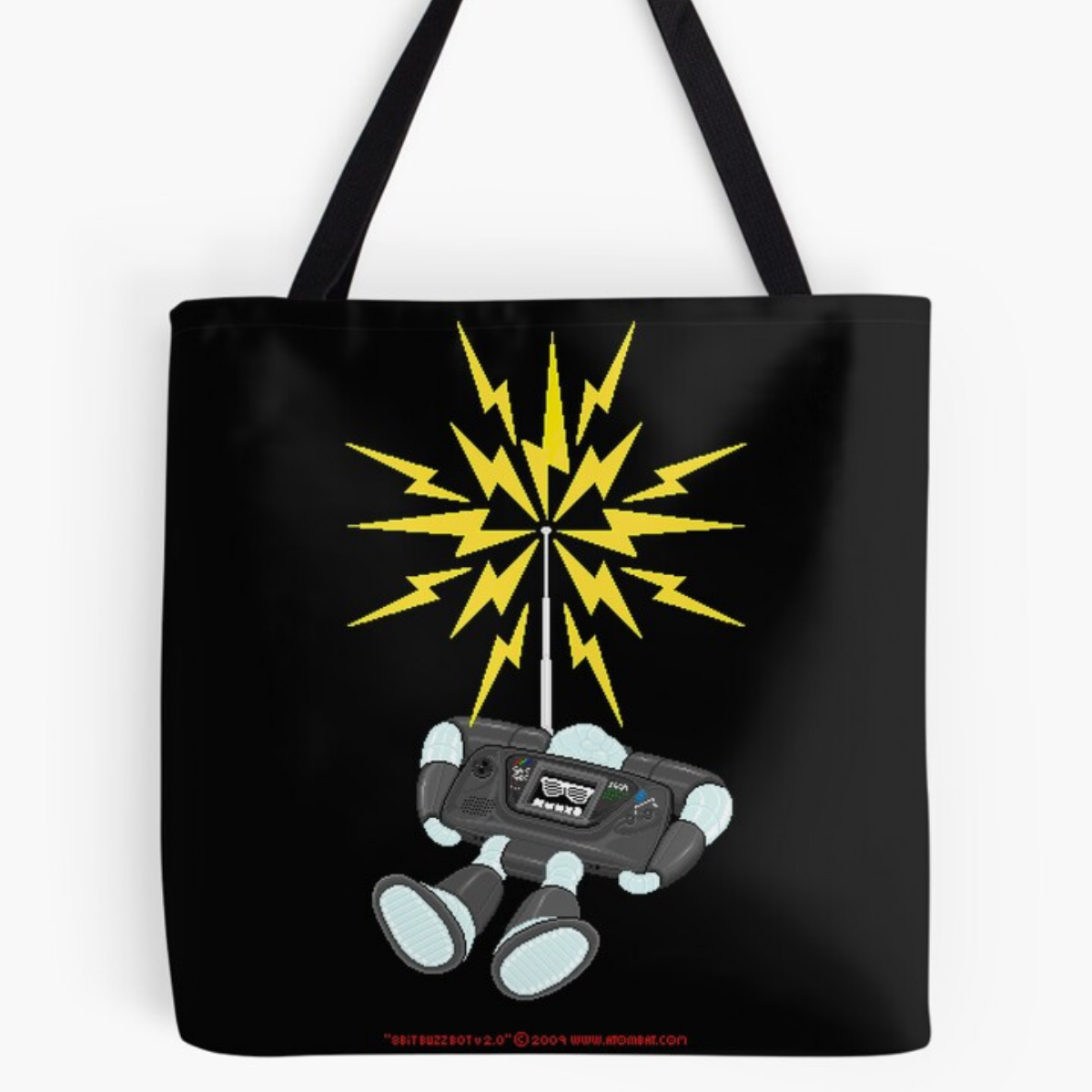 8 Bit Buzz Bot V2 0 4 Gearroid Tote Bag