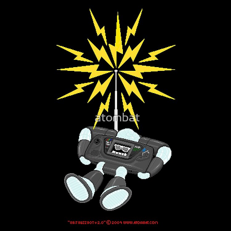 8 Bit Buzz Bot V2 0 4 Gearroid Tote Bag - Image 2