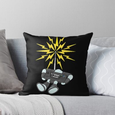 8 Bit Buzz Bot V2 0 4 Gearroid Throw Pillow