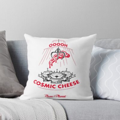 Pizza Planet Aliens Cosmic Cheese Throw Pillow